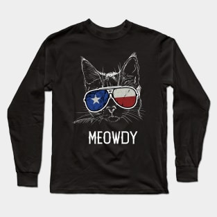 Meowdy Texas Cat Long Sleeve T-Shirt